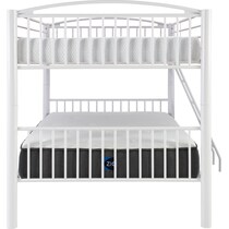 rufio white full over full bunk bed   