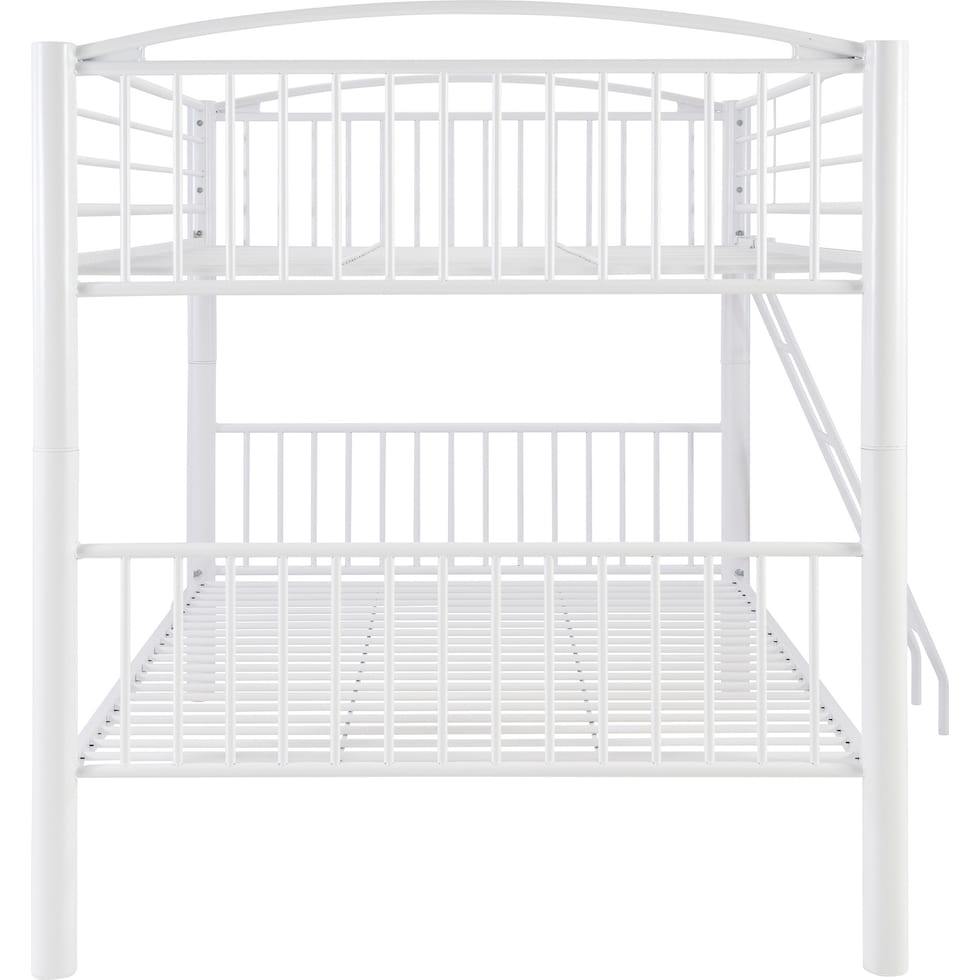 rufio white twin over full bunk bed   
