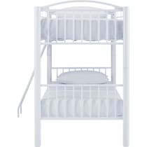 rufio white twin over twin bunk bed   
