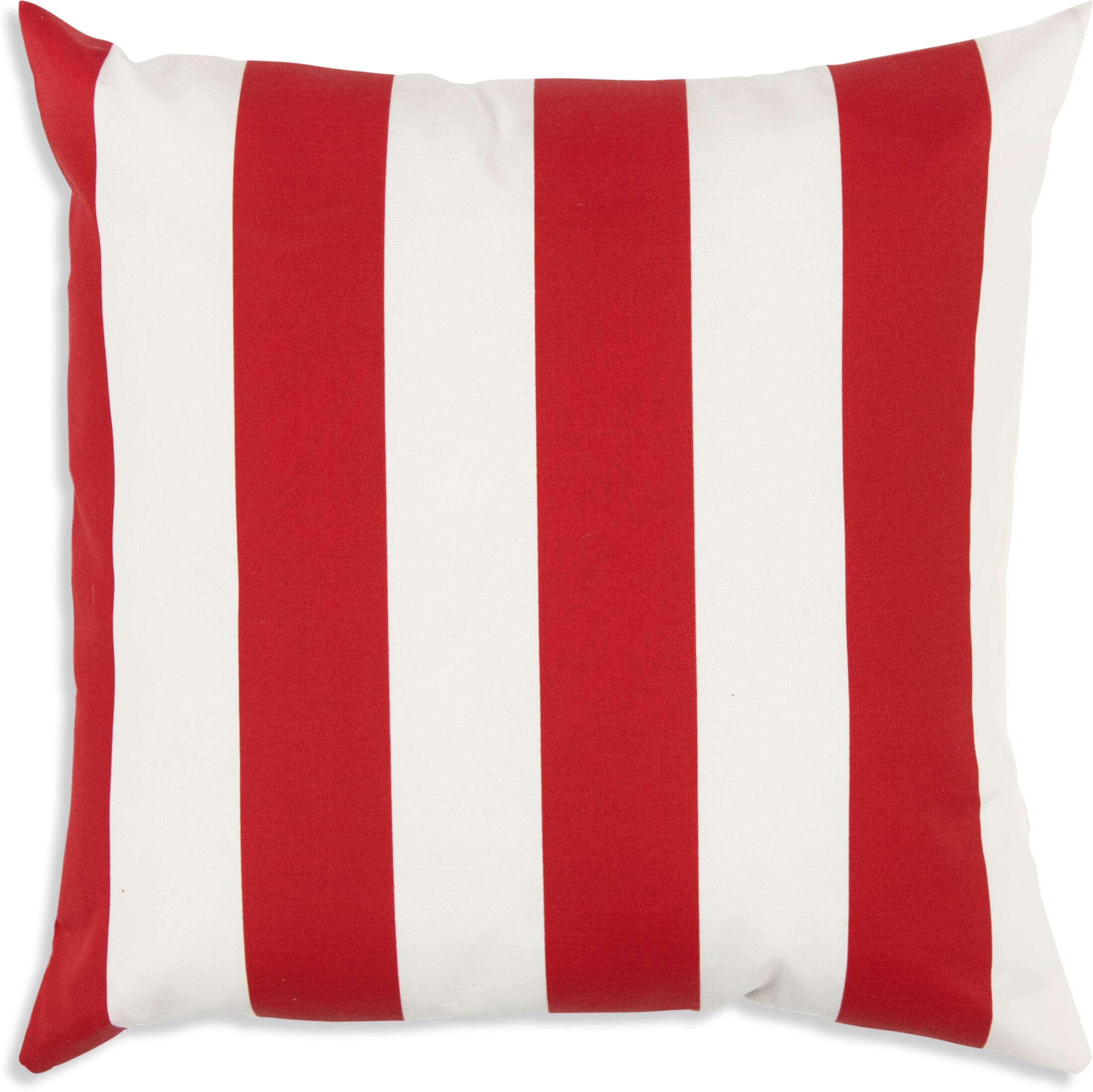 Rugby Stripe Indoor/Outdoor Pillow Red/White Value City Furniture