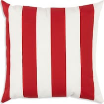 rugby red white outdoor pillow   