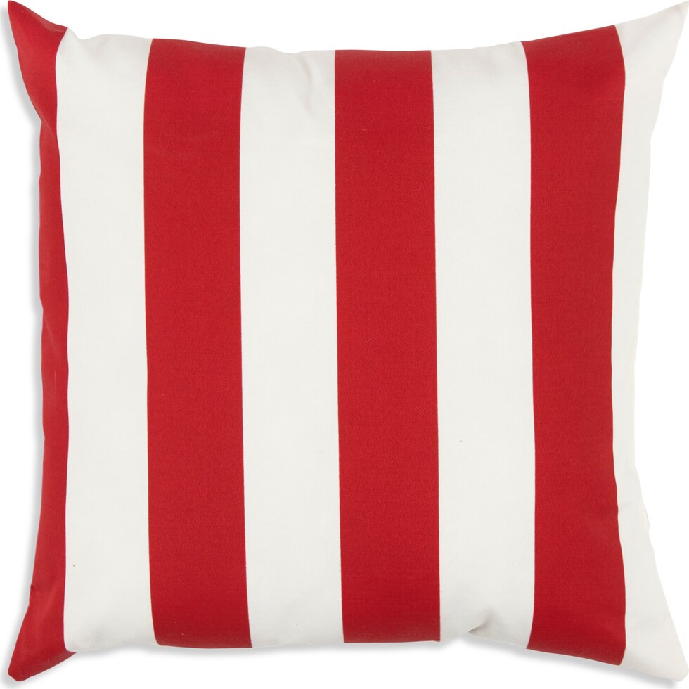 rugby red white outdoor pillow   