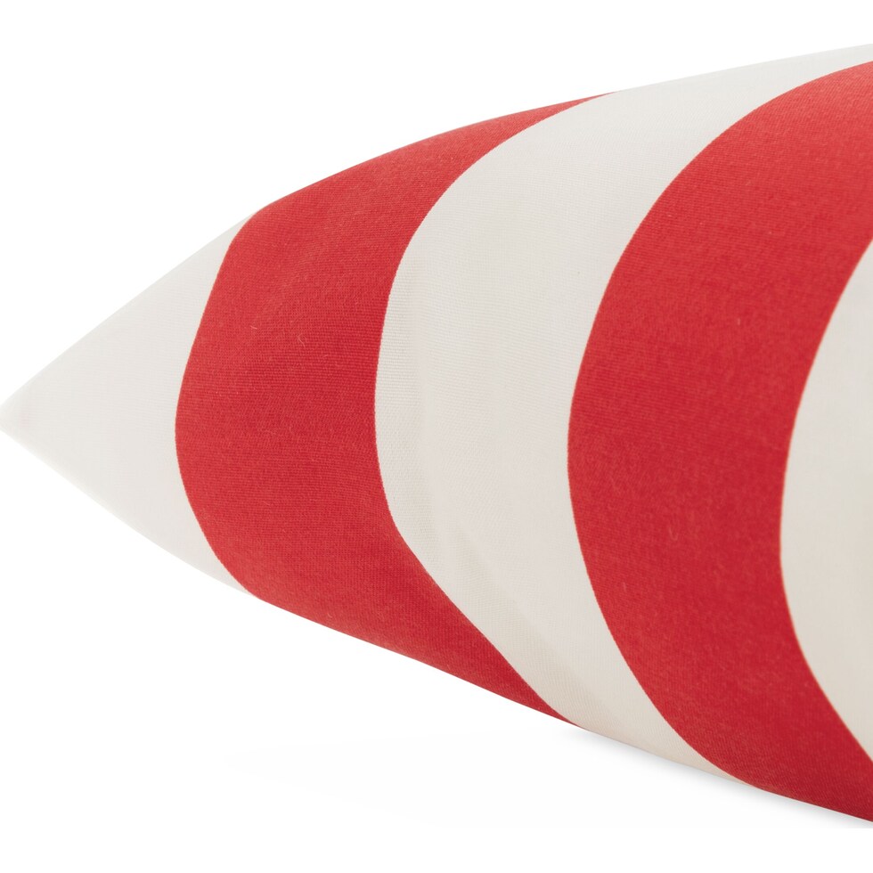 rugby red white outdoor pillow   
