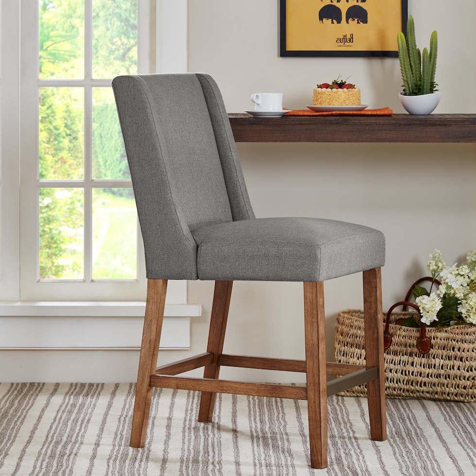rupert gray counter height stool   