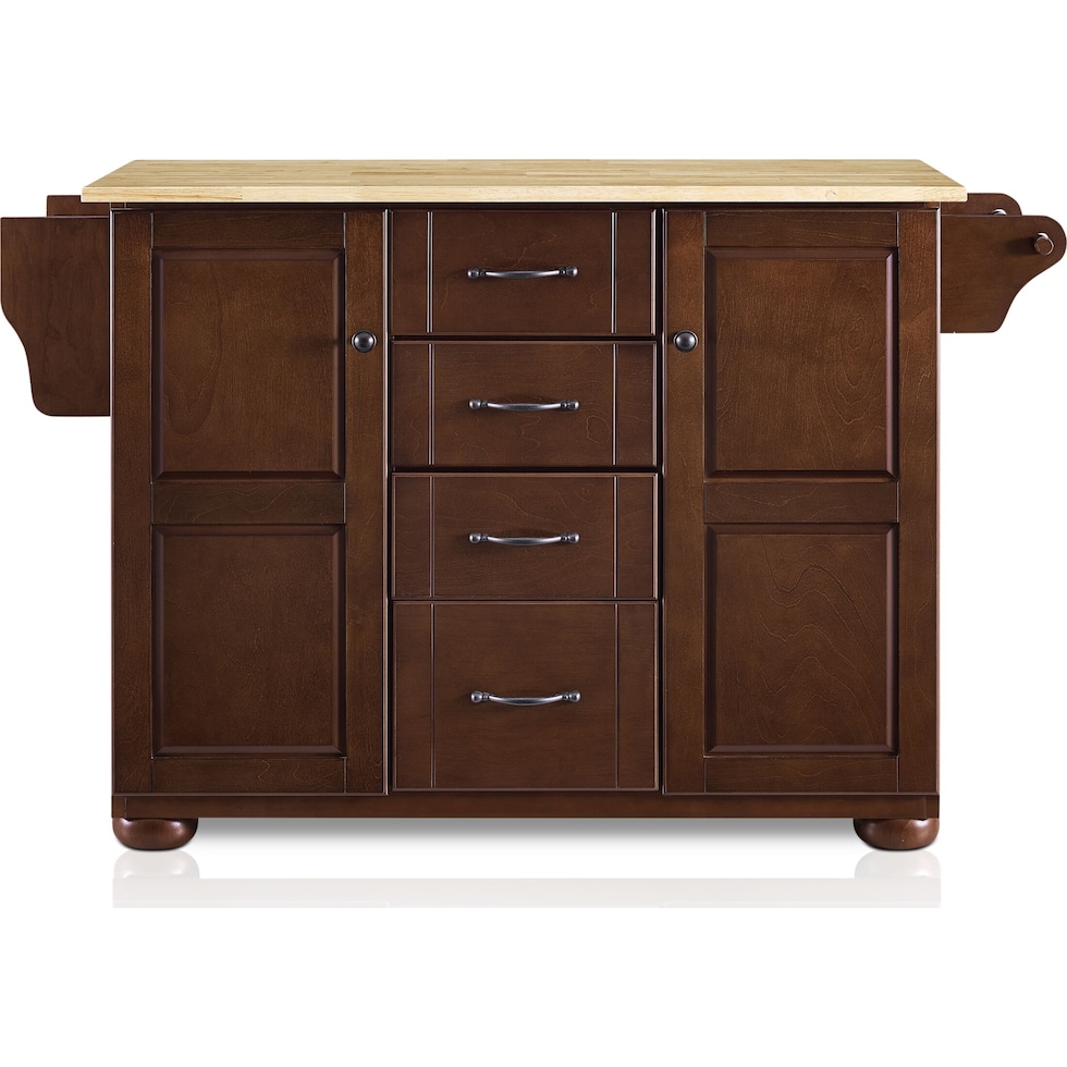 ruth dark brown kitchen island   
