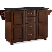 ruth dark brown kitchen island   