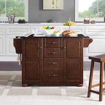 ruth dark brown kitchen island   