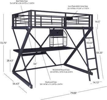 Ryker Loft Bed with Desk | Value City Furniture