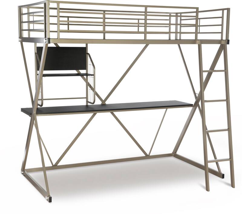 Ryker Twin Loft Bed with Desk Value City Furniture