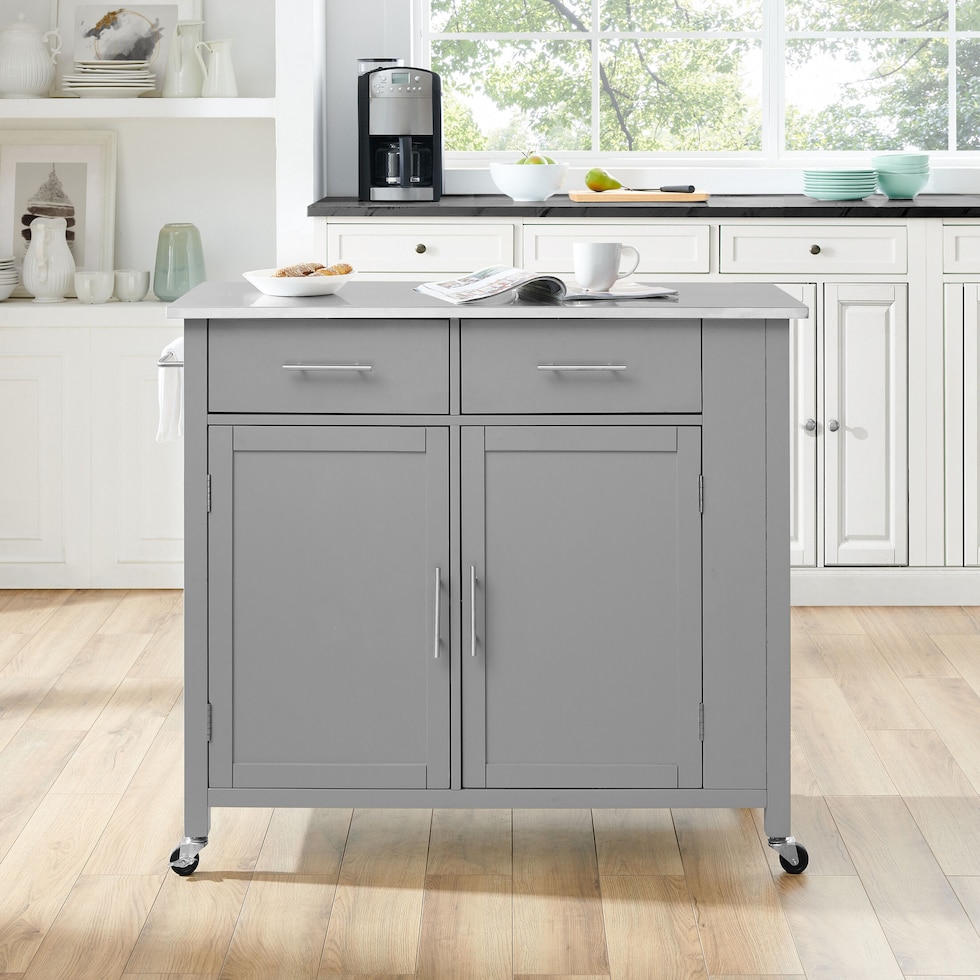 rylan gray kitchen cart   