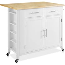 rylan white kitchen cart   