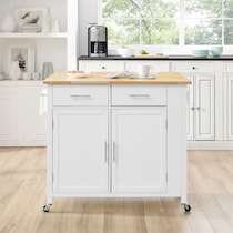 rylan white kitchen cart   