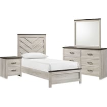 ryland bedroom two tone  pc twin bedroom   