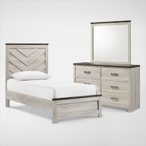 ryland youth bedroom two tone  pc twin bedroom   