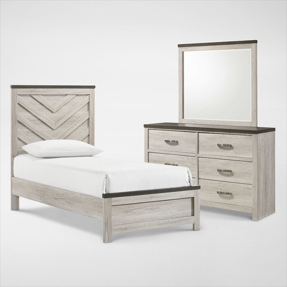 ryland youth bedroom two tone  pc twin bedroom   