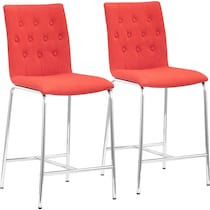 saber orange counter height stool   