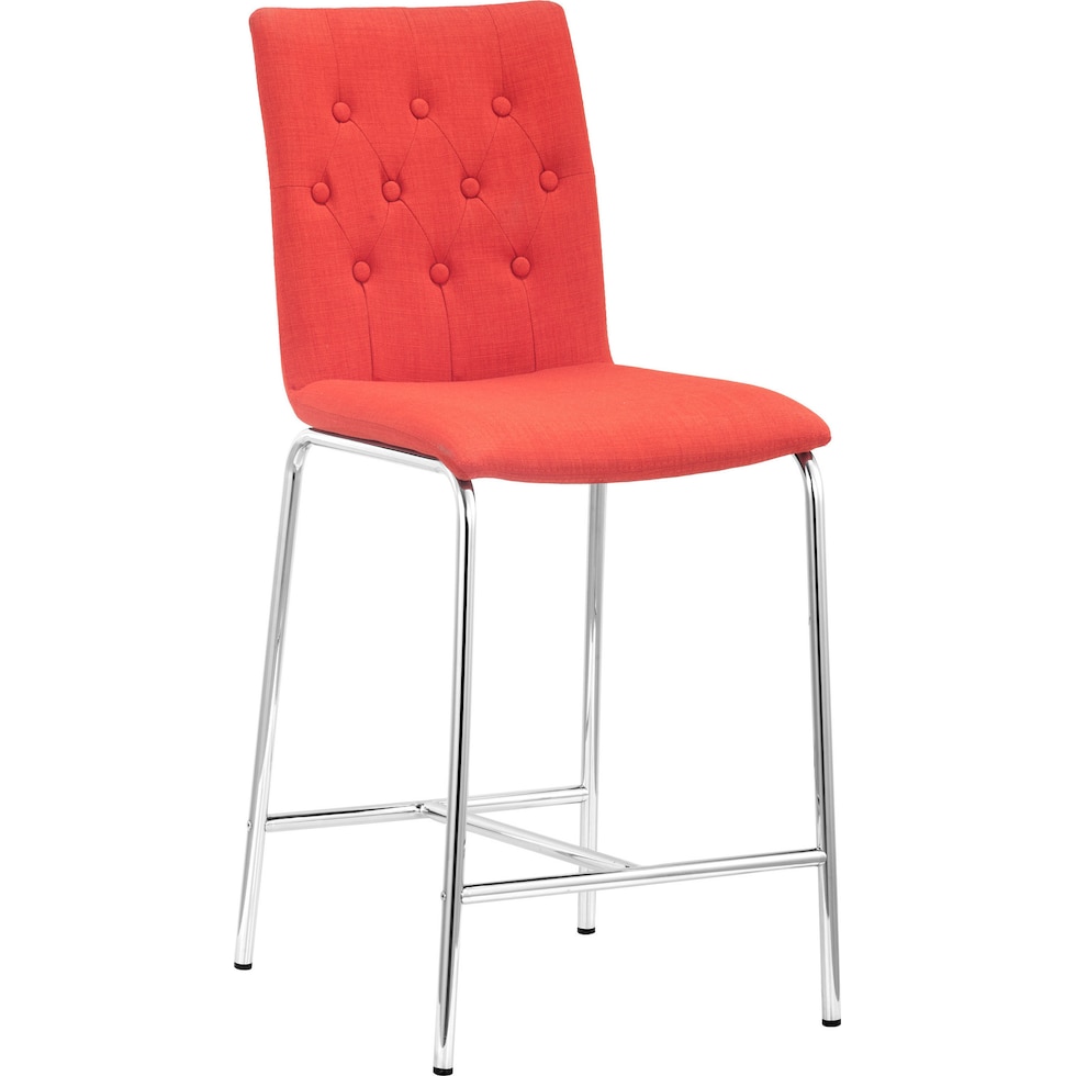 saber orange counter height stool   