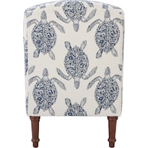 sabine blue and white accent chair   