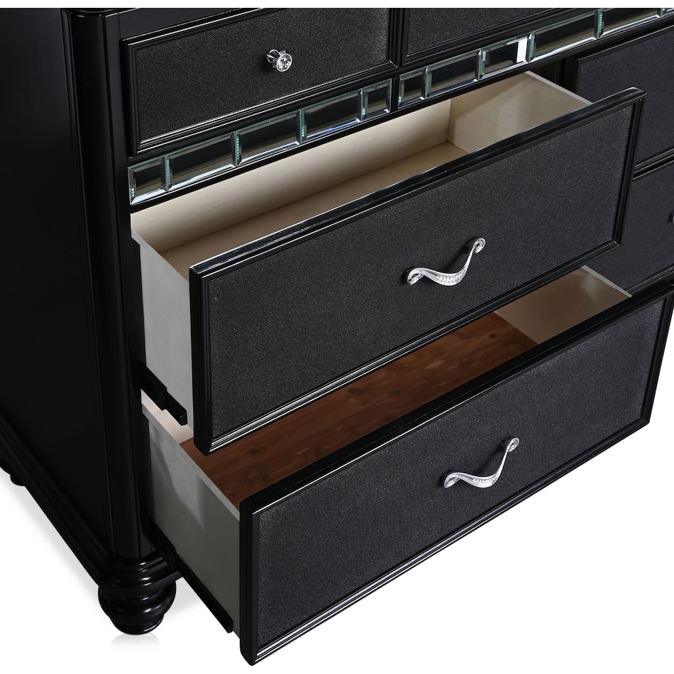 sabrina black  pc queen bedroom   