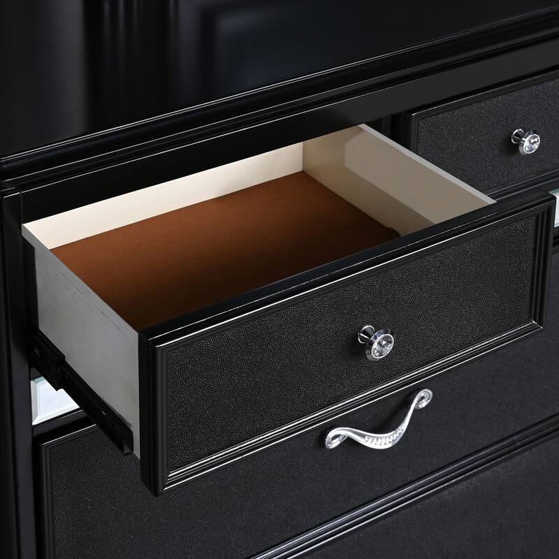 Sabrina 6Piece King Bedroom Set with Nightstand, Dresser and Mirror