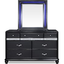 sabrina black dresser & mirror   