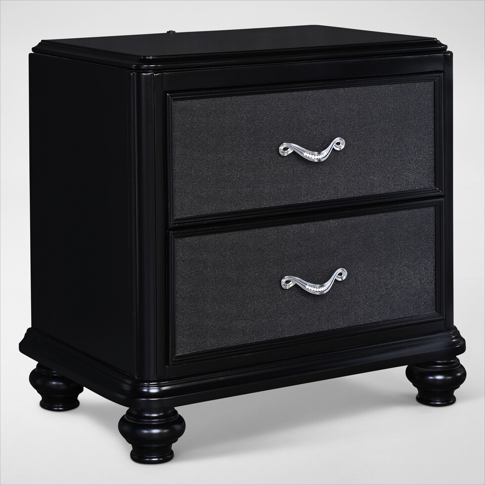 sabrina black nightstand   
