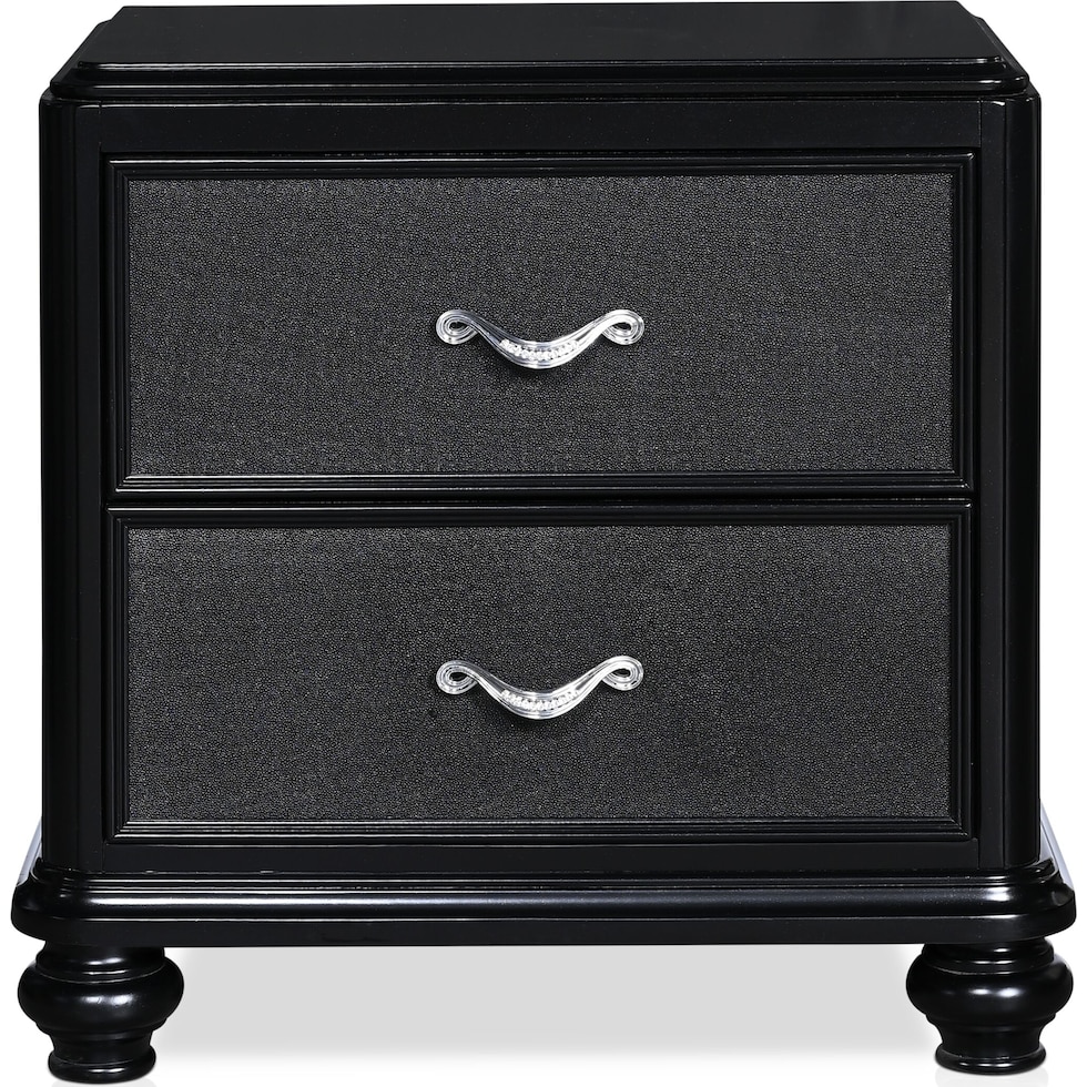 sabrina black nightstand   
