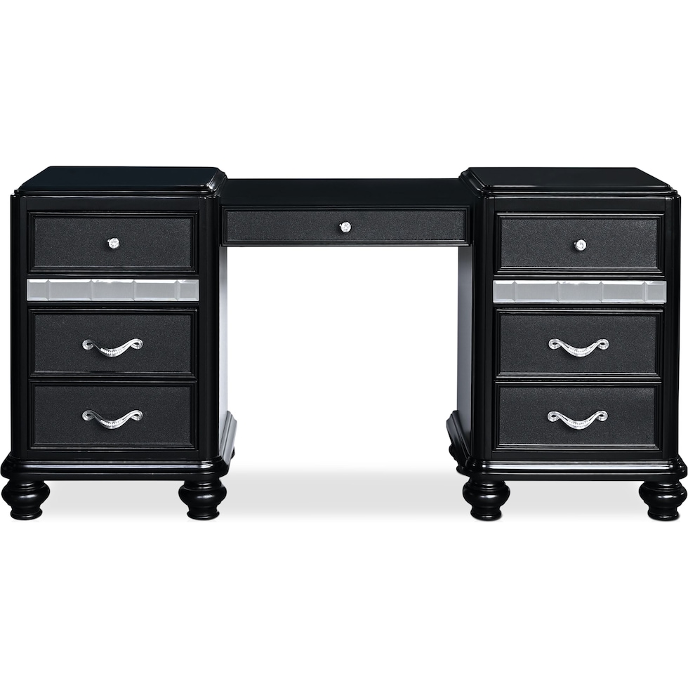 sabrina black vanity desk   