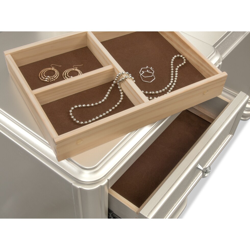 sabrina gray vanity desk   