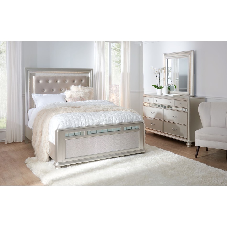 Sabrina 5Piece Bedroom Set with Dresser and Mirror Value City Furniture