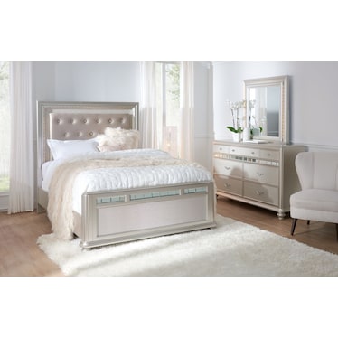 Sabrina King Bed - Platinum