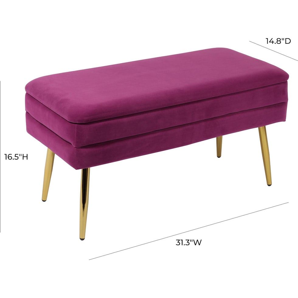 sadira purple bench   