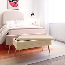 sadira white bench   
