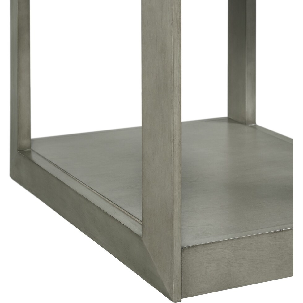 saffron gray end table   