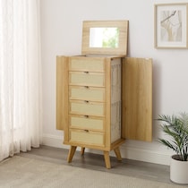 safiya light natural armoire   