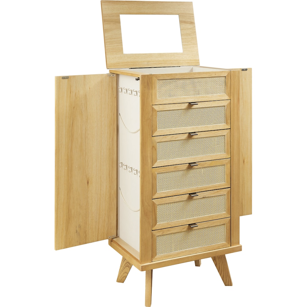 safiya light natural armoire   