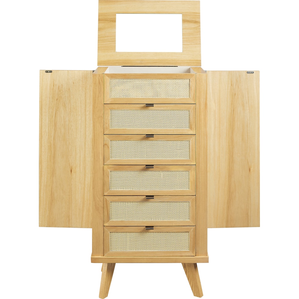 safiya light natural armoire   