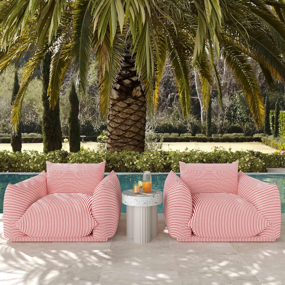 saint lucia red outdoor chair   