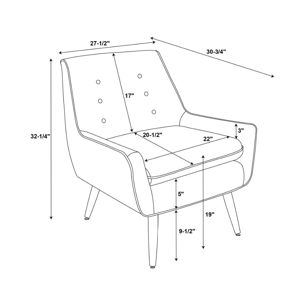 salem blue accent chair   