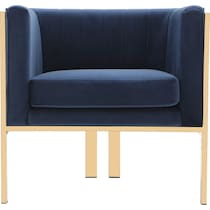 salma blue accent chair   