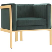salma green accent chair   