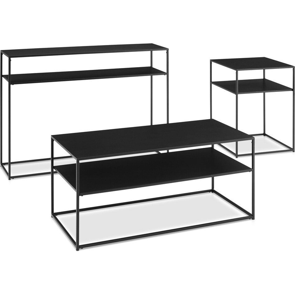 Samar 3Piece Table Set with Coffee Table, Console Table and End Table