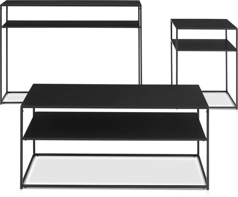 Samar 3Piece Table Set with Coffee Table, Console Table and End Table