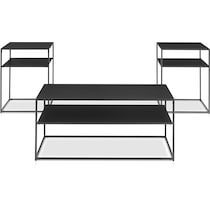 samar black  pc occasional tables   