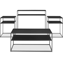 samar black  pc occasional tables   