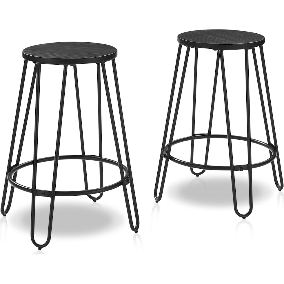 sami black  pack counter height stools   