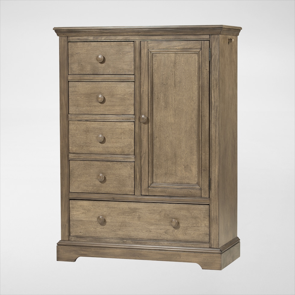 sammie dark brown door chest   