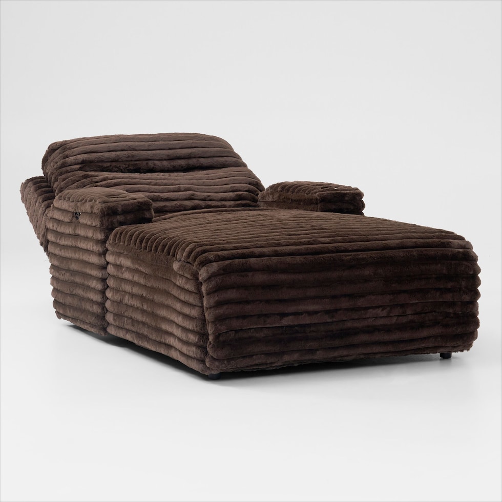 sammy dark brown chaise   