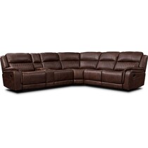 samson dark brown  pc sectional   