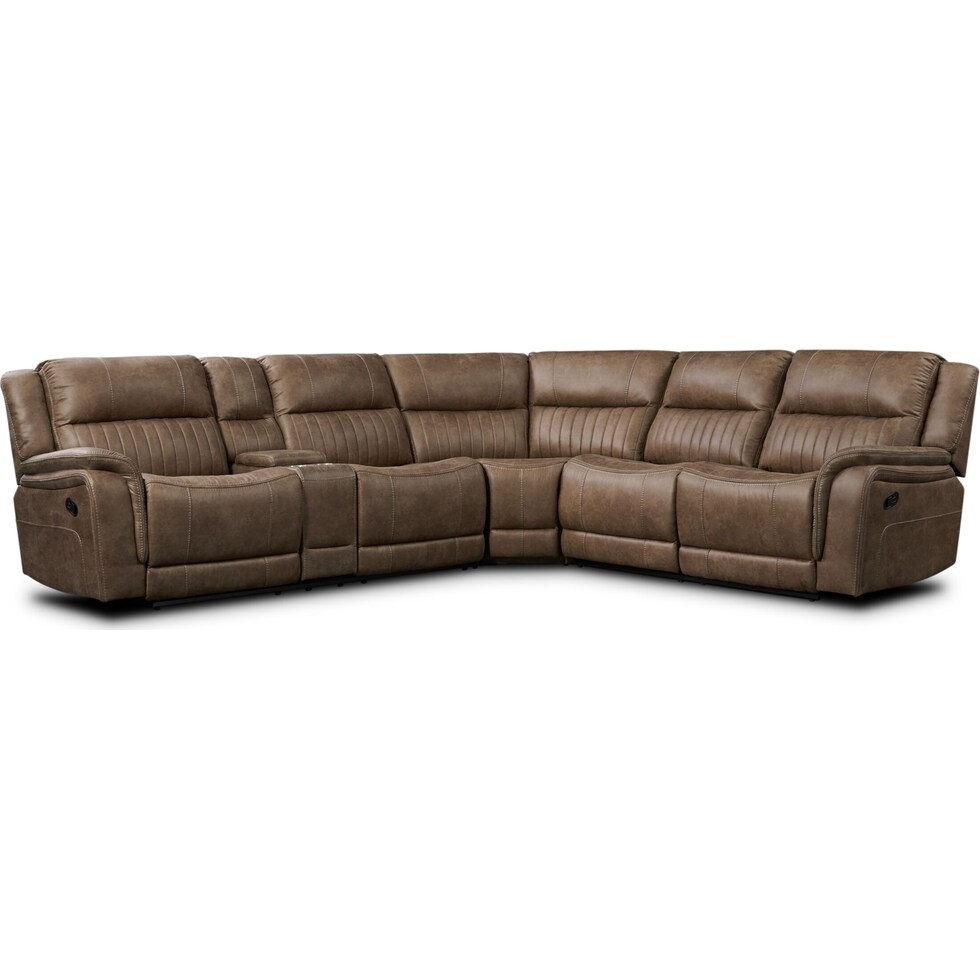 samson light brown  pc sectional   